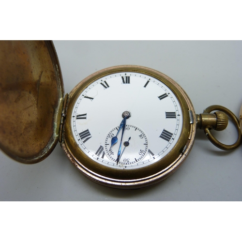 7173 - Two gold plated pocket watches