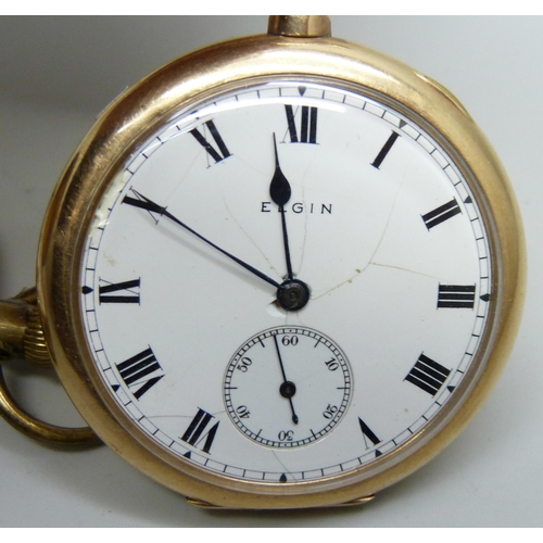 7173 - Two gold plated pocket watches