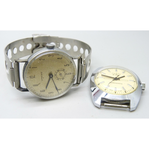 7204 - Two wristwatches, Lancet and Ruhla