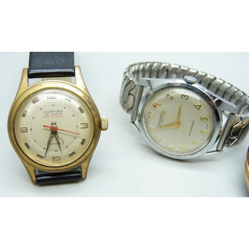 7208 - Five vintage wristwatches