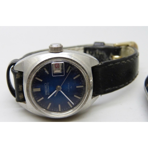 7221 - A gentleman's Citizen automatic wristwatch and a lady's Seiko automatic wristwatch