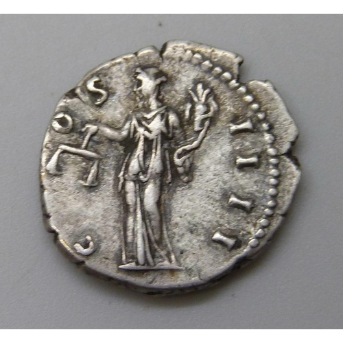 7233 - Coins; an Antoninus Pius (138-161AD) struck Rome 148-149 silver Denarius, Antononvs Avg Pivs PPTRPXI... 