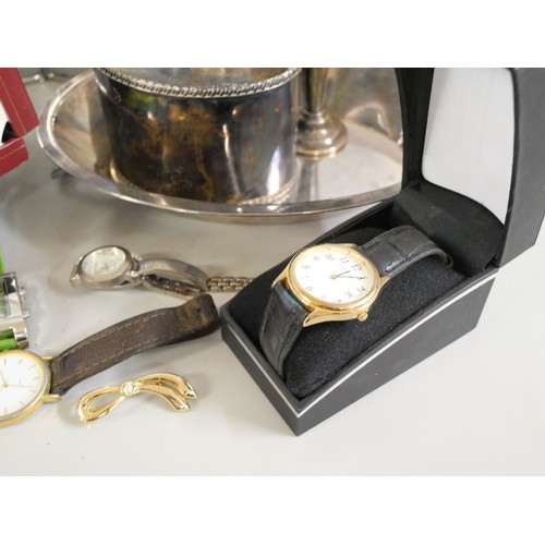 2274 - A collection of silver plate and wristwatches **PLEASE NOTE THIS LOT IS NOT ELIGIBLE FOR IN-HOUSE PO... 