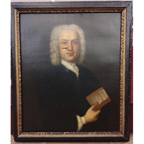 9054 - An 18th century portrait of Sir Richard Blackmore, oil on canvas, framed, unsigned