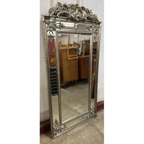 288 - A large French style silver effect framed mirror