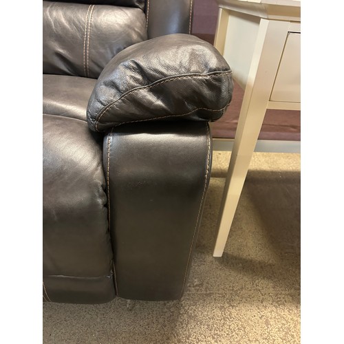 3239 - A Dunhill grey leather power reclining motion corner sofa ( Used / No power leads), Original RRP £18... 