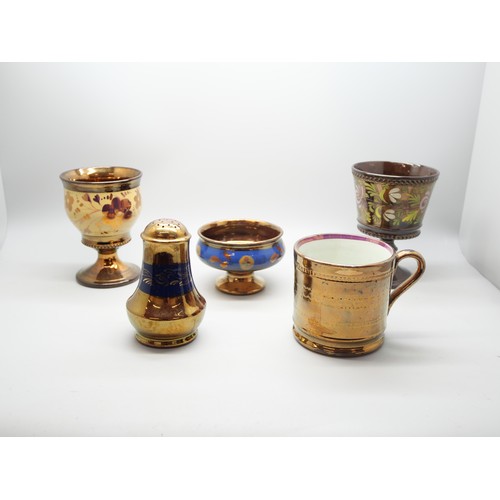 2130 - A collection of china including 19th Century lustreware and Indian Tree