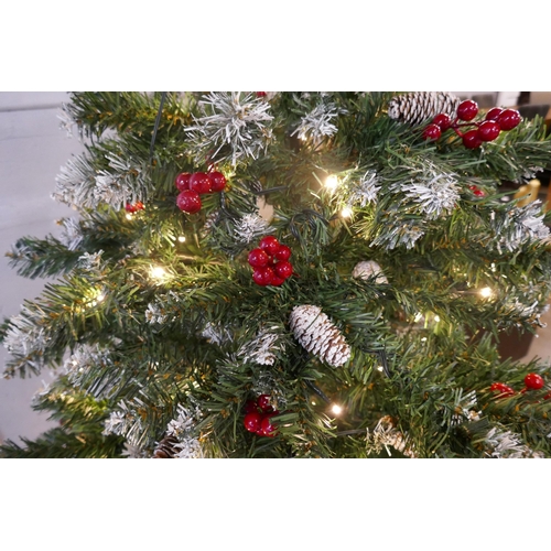 3021 - A 6ft artificial Christmas tree with festive decoration