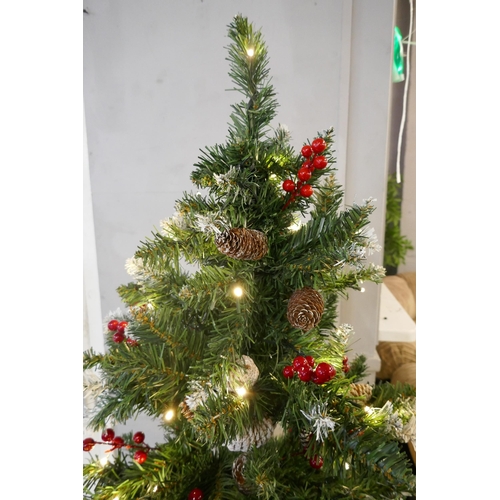 3021 - A 6ft artificial Christmas tree with festive decoration