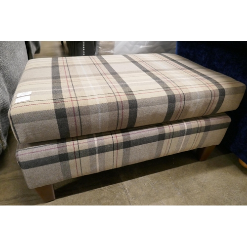 3052 - A tartan upholstered footstool