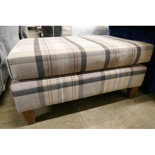 3052 - A tartan upholstered footstool