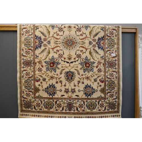 3123 - A gold ground full pule Kashmir rug, all over floral Ziegler design