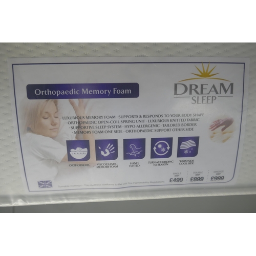 3129 - A memory foam cooltouch orthopaedic double mattress