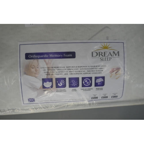 3137 - A memory foam silk orthopaedic double mattress