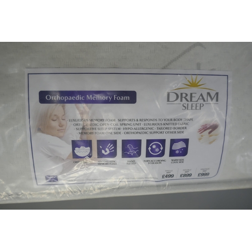 3138 - A memory foam silk orthopaedic double mattress