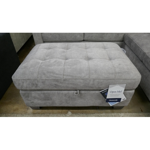 3199 - A Kylie stone fabric corner sofa with storage ottoman, Original RRP £1083.33 + Vat (4218-18) *This l... 