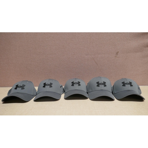 6146 - Five L/XL Grey Under Armour Caps with tags (345-749) *This lot is subject to Vat