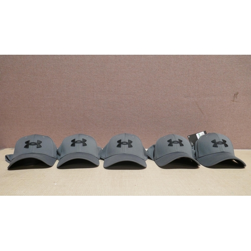 6148 - Five L/XL Grey Under Armour Caps with tags (345-751) *This lot is subject to Vat