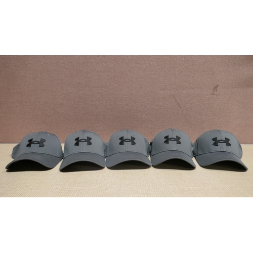 6149 - Five M/L Grey Under Armour Caps with tags (345-752) *This lot is subject to Vat