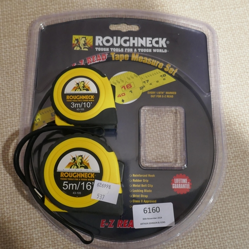 6160 - Roughneck Ez Tape measures (342-535,537) *This lot is subject to Vat