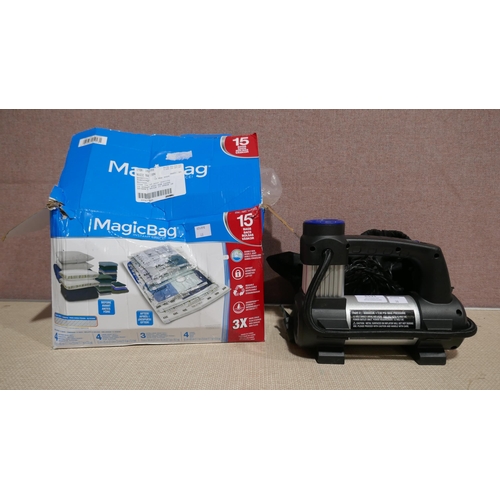 6191 - Goodyear 12 V Inflator and Magic Bag Pack   (345-38,40) *This lot is subject to Vat