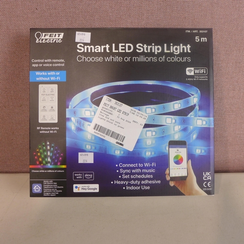 6074 - Feit Smart Led Strip Light and Feit Gu10 Glass Dimmable Bulbs (345-226,425) *This lot is subject to ... 