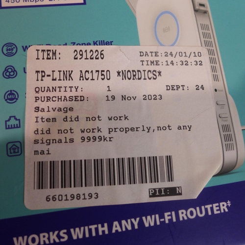 6119 - Tp-Link Ac1750 wi-fi extender (342-65) *This lot is subject to Vat