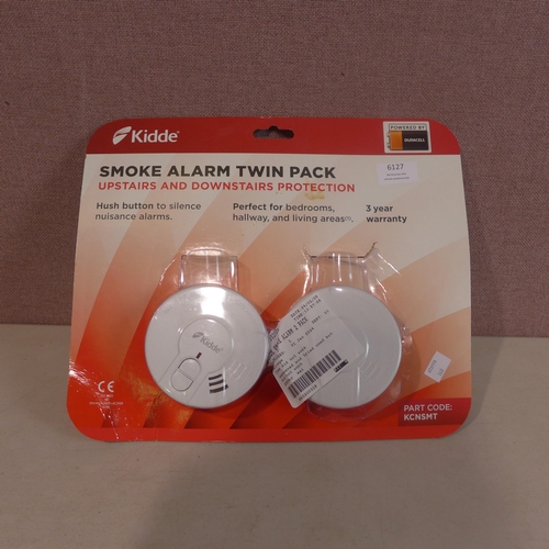 6127 - Kidde Smoke Alarm twin pack  (342-168) *This lot is subject to Vat