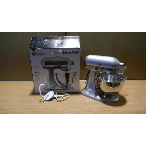 6002 - KitchenAid Mixer 4.3L with box and three attachments - This lot requires a UK adapter (342-163) *Thi... 