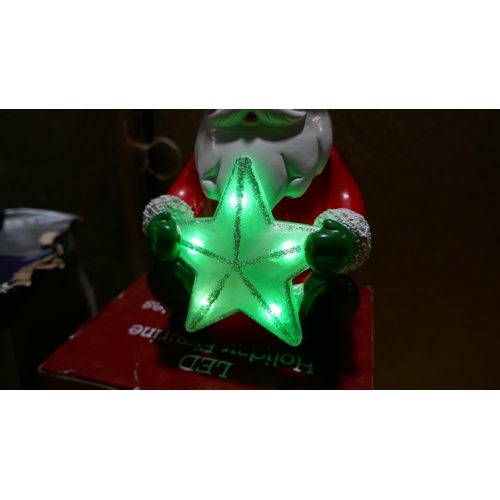 6026 - Led Colour Change Lights and a LED Santa Figurine - This lot requires a UK adapter (342-62) *This lo... 