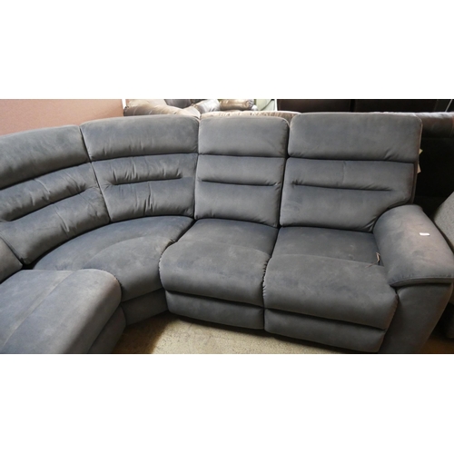 3252 - An Ellis slate fabric upholstered power reclining corner sofa, Original RRP £1416.66 + Vat (4218-15)... 