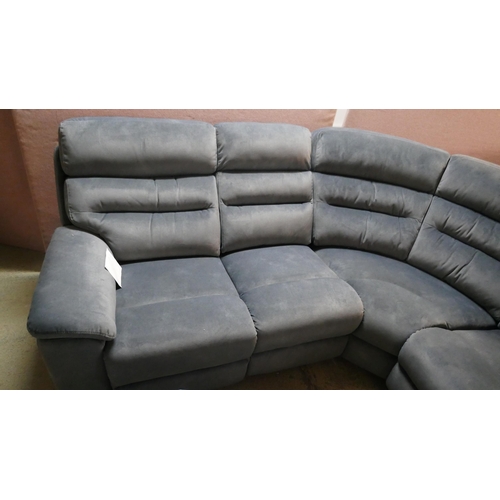 3252 - An Ellis slate fabric upholstered power reclining corner sofa, Original RRP £1416.66 + Vat (4218-15)... 