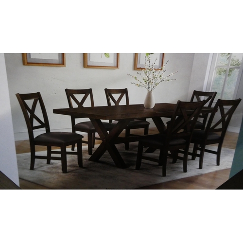 3257 - A Blakely seven piece Extendable Whalen Dining Set, Original RRP £666.66 + Vat (4217-3) *This lot is... 