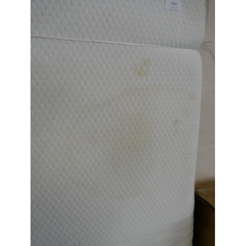 3261 - A double memory foam mattress, (transit marks)