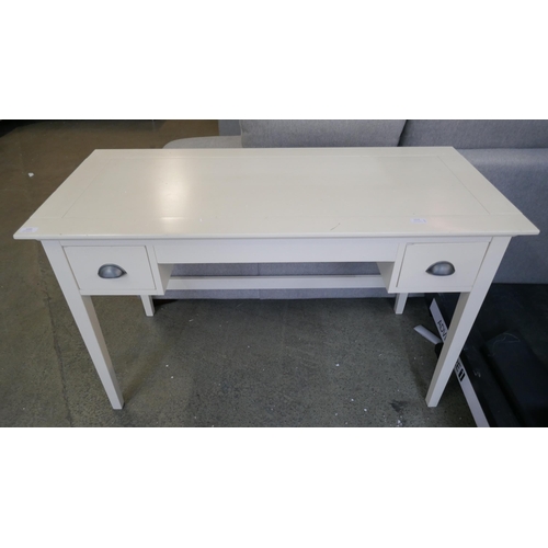 3269 - A white painted two drawer desk, marked