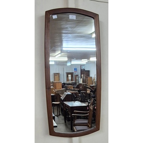 13 - A teak rectangular framed mirror