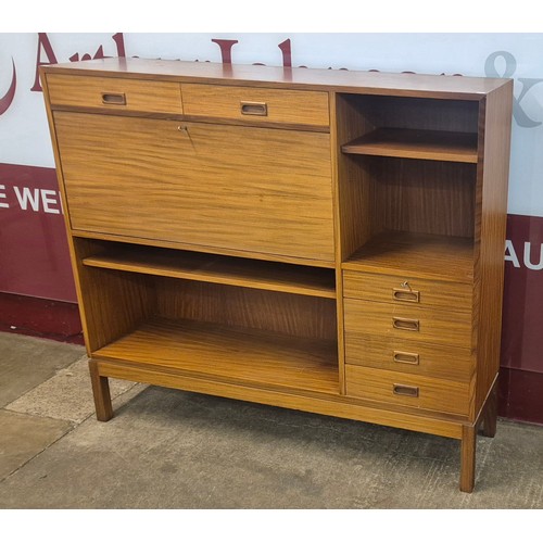 31 - A Danish teak writing cabinet/bookcase