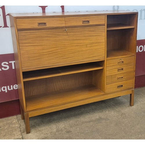 31 - A Danish teak writing cabinet/bookcase