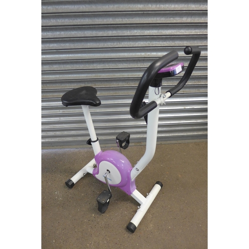 5129 - An Acelectronic exercise bike and a pair of dumbbells and weights