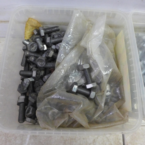 5005 - Two tubs of assorted nuts and bolts