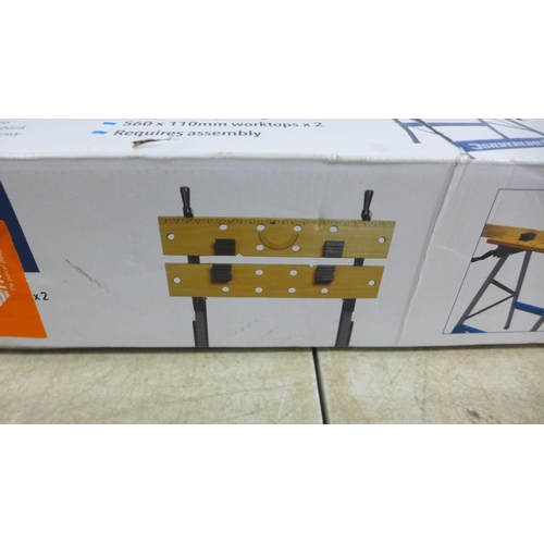 5006 - A Silverline 100kg capacity portable workbench, boxed, unused