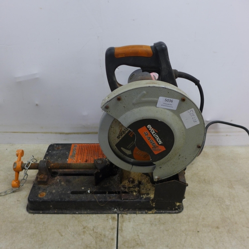 5036 - An Evolution Rage 4, 185mm, 110V chop saw