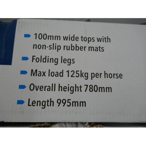 5176 - 2 boxes of Silverline metal saw horse twin pack  *This lot is subject to VAT