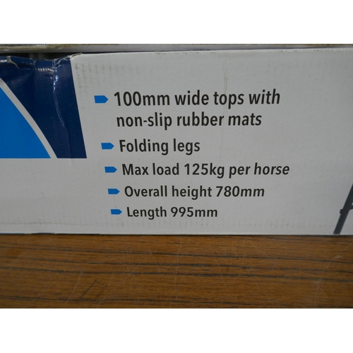 5179 - 2 boxes of Silverline metal saw horse twin pack  * This lot is subject to VAT