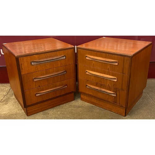 37 - A pair of G-Plan Fresco teak bedside chests