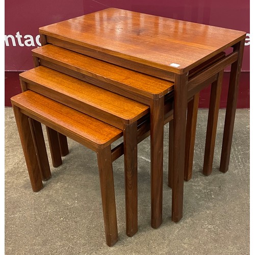 42 - A Danish teak nest of four tables