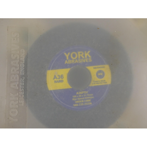 5222 - 5 grinding wheels including WorkZone, York Abrasives, etc