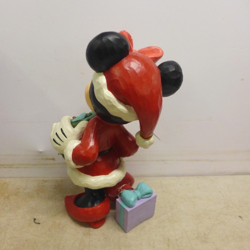 5048G - Two Disney Minnie season's greetings statues, one with box (Damaged)