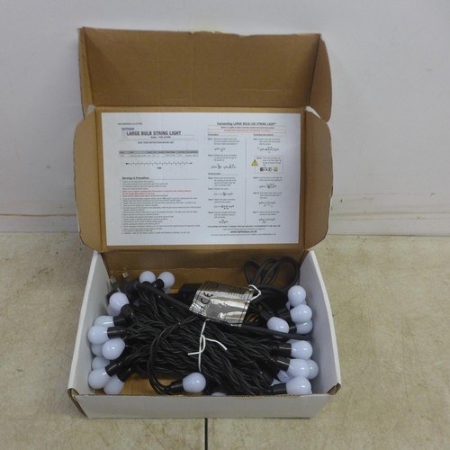 5048H - A quantity of Ice White LED large bulb string lights in box