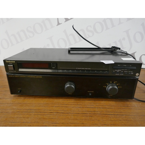 5087 - A quantity of hi-fi equipment including Technics ST-600L, a Music Fidelity Elektra E1 integrated amp... 